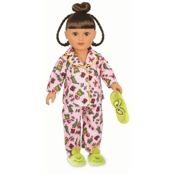 My Life As Grinch Sleepover 18 inch Doll Christmas Holiday Collectible Brunette - Picture 3 of 15